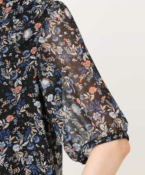 MK MICHEL KLEIN / エムケーミッシェルクラン シャツ・ブラウス | フラワードットプリントシフォンブラウス/洗える | 詳細20