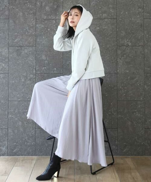 MK MICHEL KLEIN / エムケーミッシェルクラン パーカー | ラメ裏毛スウェットダブルジップパーカー/洗える | 詳細10