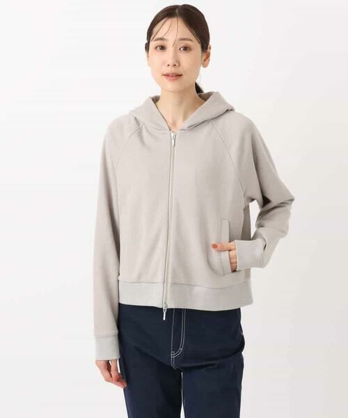 MK MICHEL KLEIN / エムケーミッシェルクラン パーカー | ラメ裏毛スウェットダブルジップパーカー/洗える | 詳細11