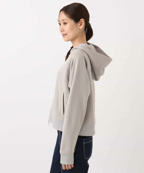 MK MICHEL KLEIN / エムケーミッシェルクラン パーカー | ラメ裏毛スウェットダブルジップパーカー/洗える | 詳細12