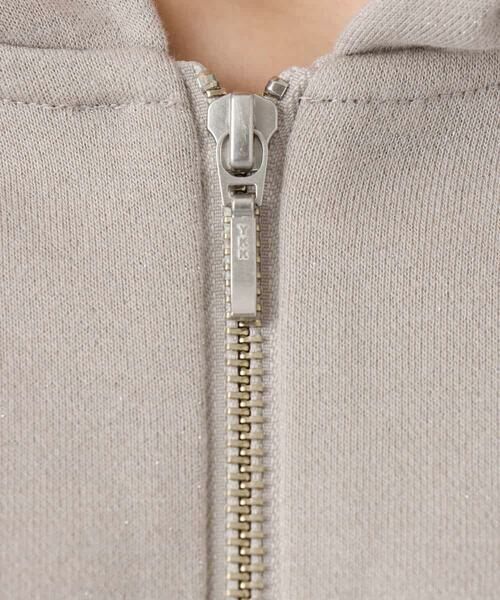 MK MICHEL KLEIN / エムケーミッシェルクラン パーカー | ラメ裏毛スウェットダブルジップパーカー/洗える | 詳細15