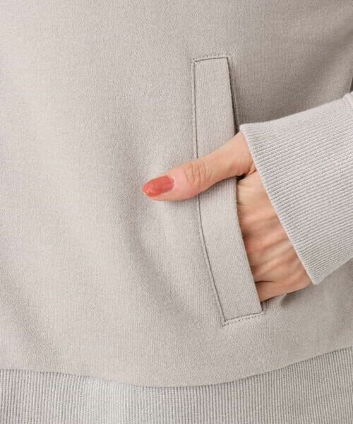 MK MICHEL KLEIN / エムケーミッシェルクラン パーカー | ラメ裏毛スウェットダブルジップパーカー/洗える | 詳細18