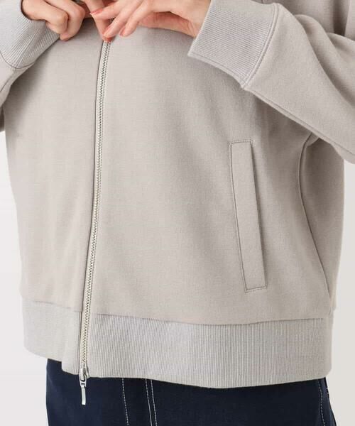 MK MICHEL KLEIN / エムケーミッシェルクラン パーカー | ラメ裏毛スウェットダブルジップパーカー/洗える | 詳細19