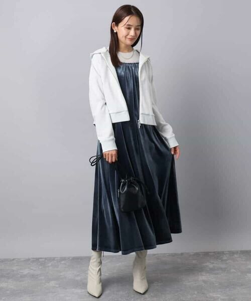 MK MICHEL KLEIN / エムケーミッシェルクラン パーカー | ラメ裏毛スウェットダブルジップパーカー/洗える | 詳細26