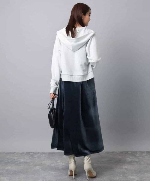 MK MICHEL KLEIN / エムケーミッシェルクラン パーカー | ラメ裏毛スウェットダブルジップパーカー/洗える | 詳細27