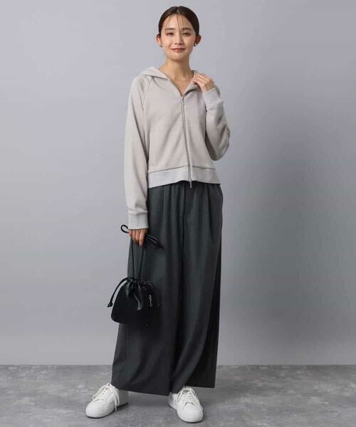 MK MICHEL KLEIN / エムケーミッシェルクラン パーカー | ラメ裏毛スウェットダブルジップパーカー/洗える | 詳細30