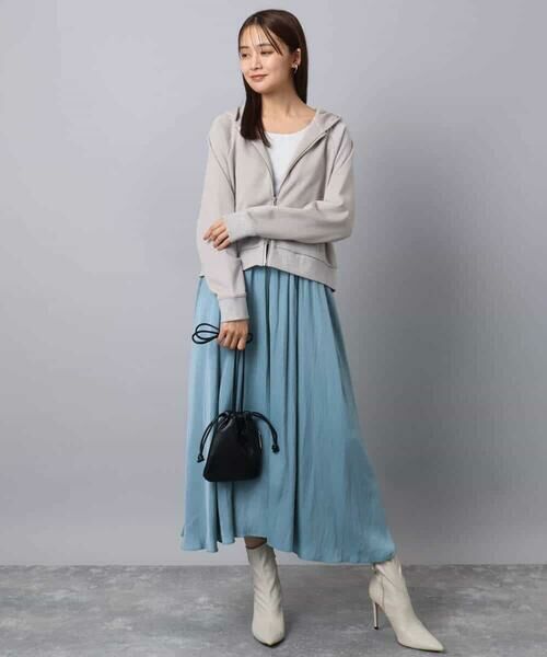 MK MICHEL KLEIN / エムケーミッシェルクラン パーカー | ラメ裏毛スウェットダブルジップパーカー/洗える | 詳細4