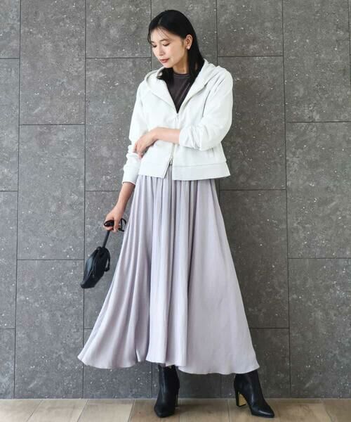 MK MICHEL KLEIN / エムケーミッシェルクラン パーカー | ラメ裏毛スウェットダブルジップパーカー/洗える | 詳細6