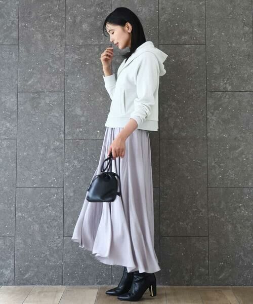 MK MICHEL KLEIN / エムケーミッシェルクラン パーカー | ラメ裏毛スウェットダブルジップパーカー/洗える | 詳細7