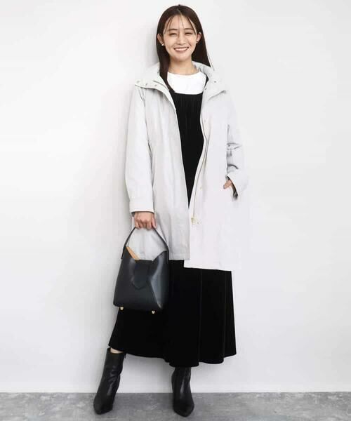 MK MICHEL KLEIN / エムケーミッシェルクラン ロング・マキシ丈ワンピース | スノーベロア ショルダーストラップワンピース/洗える | 詳細4