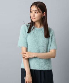 MK MICHEL KLEIN / エムケーミッシェルクラン ニット・セーター | 半袖シャギーニット/洗える