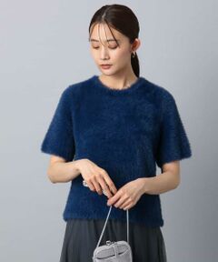 MK MICHEL KLEIN / エムケーミッシェルクラン ニット・セーター | 半袖シャギーニット/洗える