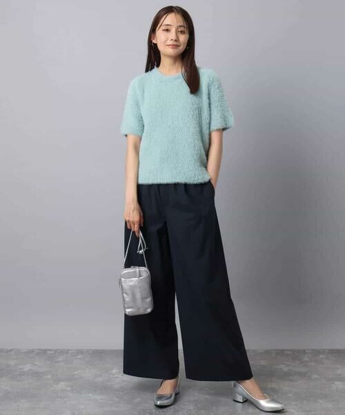 MK MICHEL KLEIN / エムケーミッシェルクラン ニット・セーター | 半袖シャギーニット/洗える | 詳細16