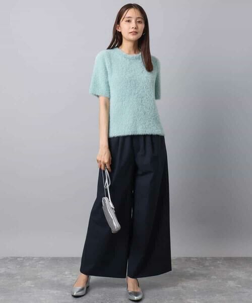 MK MICHEL KLEIN / エムケーミッシェルクラン ニット・セーター | 半袖シャギーニット/洗える | 詳細17