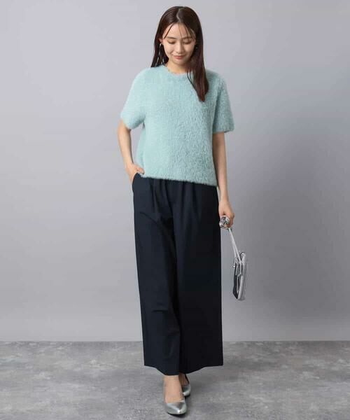 MK MICHEL KLEIN / エムケーミッシェルクラン ニット・セーター | 半袖シャギーニット/洗える | 詳細18