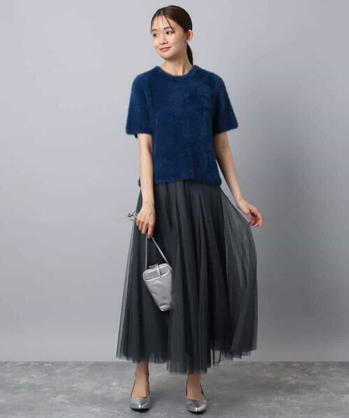 MK MICHEL KLEIN / エムケーミッシェルクラン ニット・セーター | 半袖シャギーニット/洗える | 詳細21