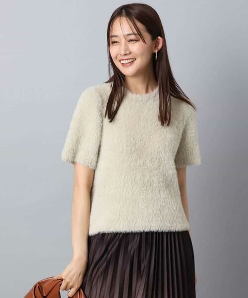 MK MICHEL KLEIN / エムケーミッシェルクラン ニット・セーター | 半袖シャギーニット/洗える | 詳細28