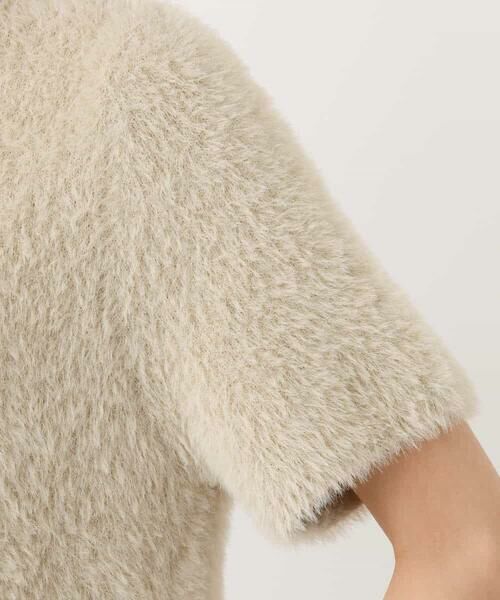 MK MICHEL KLEIN / エムケーミッシェルクラン ニット・セーター | 半袖シャギーニット/洗える | 詳細8