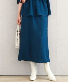 MK MICHEL KLEIN / エムケーミッシェルクラン ロング・マキシ丈スカート | エンボス加工ナロースカート/洗える