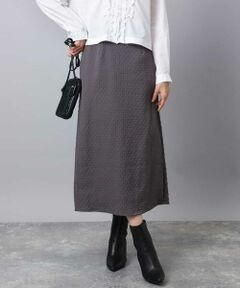 MK MICHEL KLEIN / エムケーミッシェルクラン ロング・マキシ丈スカート | エンボス加工ナロースカート/洗える