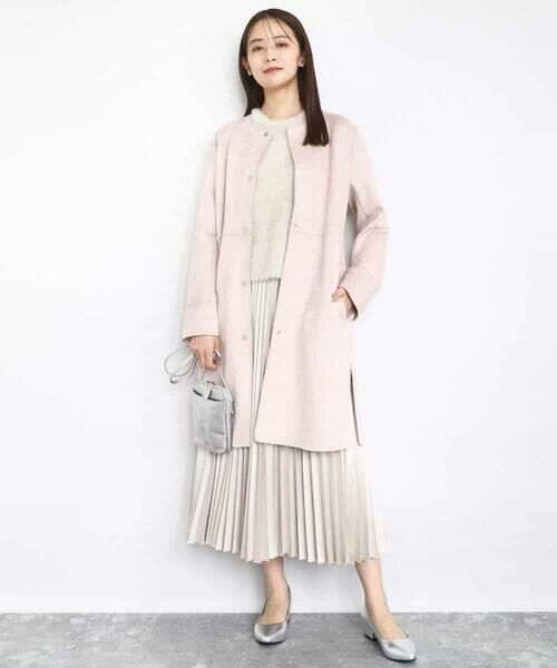 MK MICHEL KLEIN / エムケーミッシェルクラン ロング・マキシ丈スカート | レザー調ランダムプリーツスカート/洗える | 詳細20