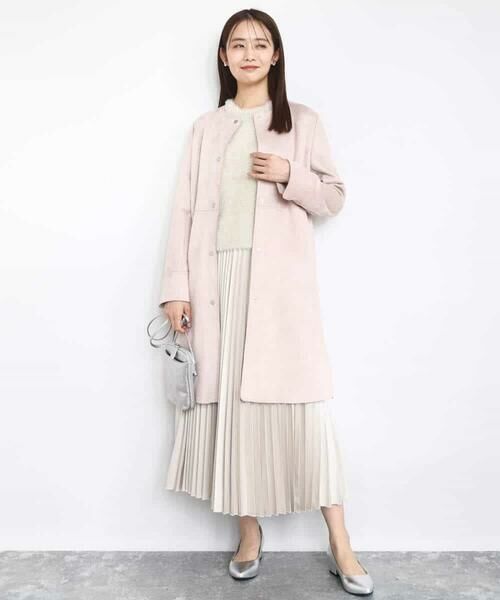 MK MICHEL KLEIN / エムケーミッシェルクラン ロング・マキシ丈スカート | レザー調ランダムプリーツスカート/洗える | 詳細21