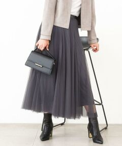 MK MICHEL KLEIN / エムケーミッシェルクラン ロング・マキシ丈スカート | ボリュームチュールスカート/洗える