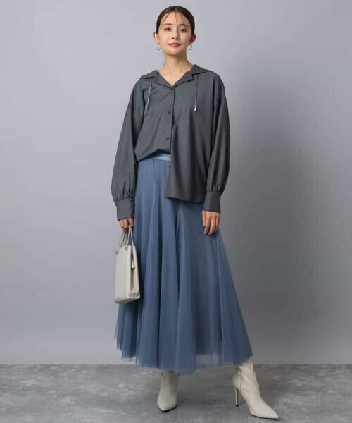 MK MICHEL KLEIN / エムケーミッシェルクラン ロング・マキシ丈スカート | ボリュームチュールスカート/洗える | 詳細11