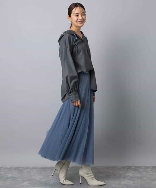 MK MICHEL KLEIN / エムケーミッシェルクラン ロング・マキシ丈スカート | ボリュームチュールスカート/洗える | 詳細13