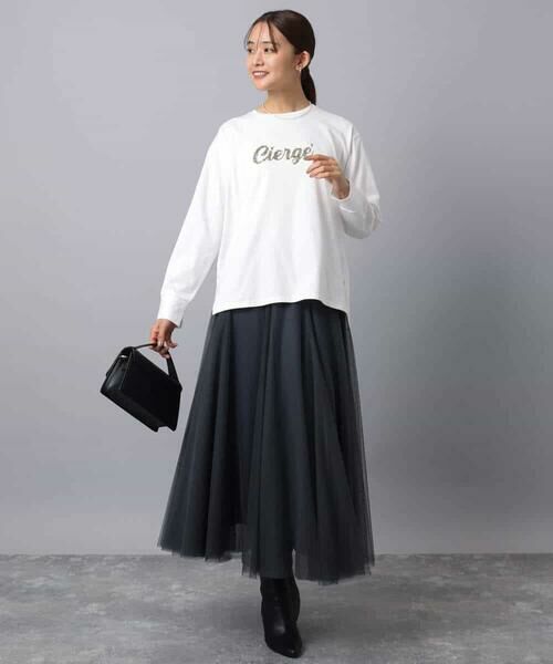 MK MICHEL KLEIN / エムケーミッシェルクラン ロング・マキシ丈スカート | ボリュームチュールスカート/洗える | 詳細23