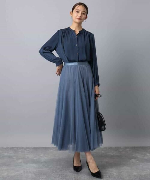 MK MICHEL KLEIN / エムケーミッシェルクラン ロング・マキシ丈スカート | ボリュームチュールスカート/洗える | 詳細6