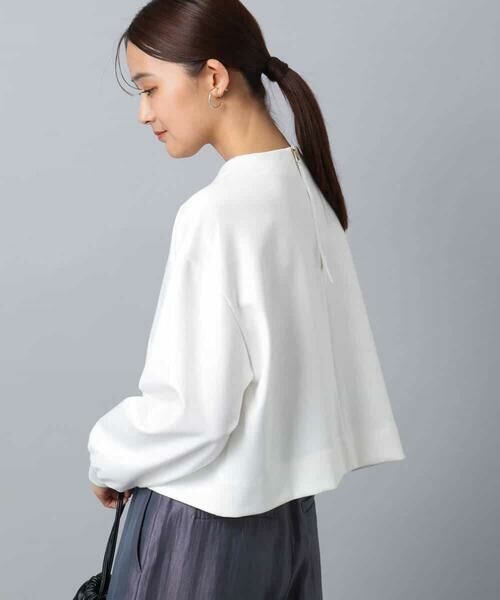 MK MICHEL KLEIN / エムケーミッシェルクラン カットソー | バッグファスナーデザイン ポンチカットソー/洗える | 詳細1