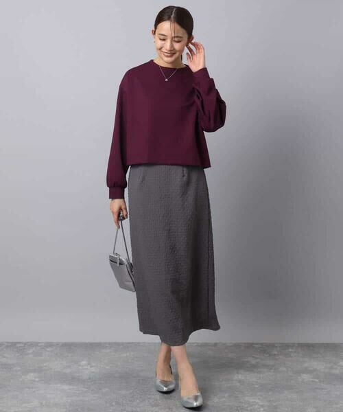 MK MICHEL KLEIN / エムケーミッシェルクラン カットソー | バッグファスナーデザイン ポンチカットソー/洗える | 詳細10