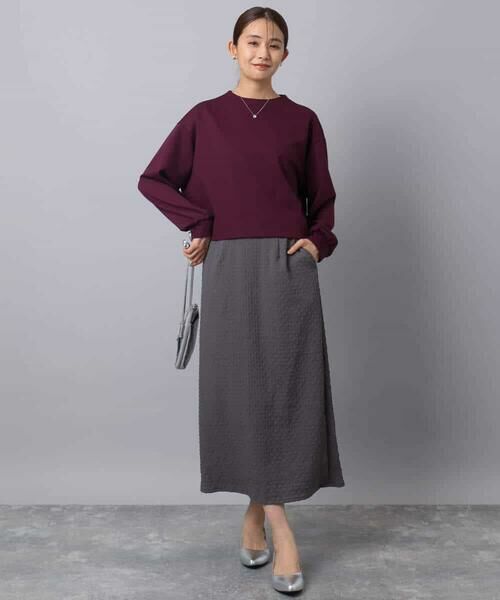 MK MICHEL KLEIN / エムケーミッシェルクラン カットソー | バッグファスナーデザイン ポンチカットソー/洗える | 詳細12