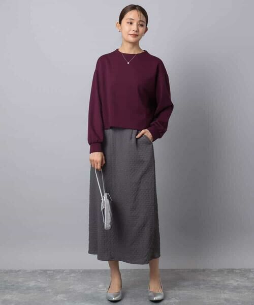 MK MICHEL KLEIN / エムケーミッシェルクラン カットソー | バッグファスナーデザイン ポンチカットソー/洗える | 詳細13