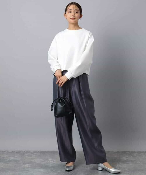 MK MICHEL KLEIN / エムケーミッシェルクラン カットソー | バッグファスナーデザイン ポンチカットソー/洗える | 詳細2