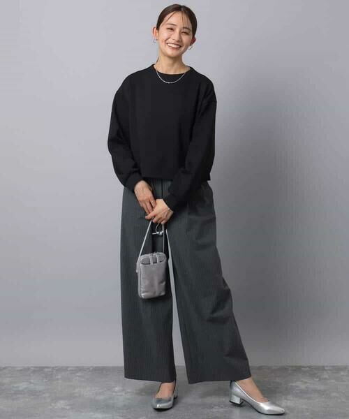 MK MICHEL KLEIN / エムケーミッシェルクラン カットソー | バッグファスナーデザイン ポンチカットソー/洗える | 詳細6