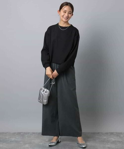 MK MICHEL KLEIN / エムケーミッシェルクラン カットソー | バッグファスナーデザイン ポンチカットソー/洗える | 詳細7