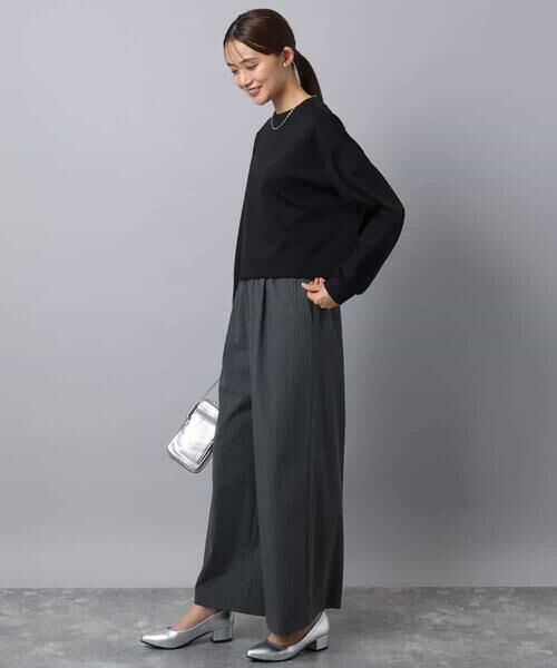 MK MICHEL KLEIN / エムケーミッシェルクラン カットソー | バッグファスナーデザイン ポンチカットソー/洗える | 詳細8