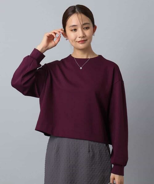 MK MICHEL KLEIN / エムケーミッシェルクラン カットソー | バッグファスナーデザイン ポンチカットソー/洗える | 詳細9