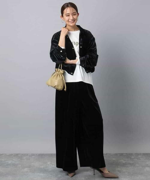 MK MICHEL KLEIN / エムケーミッシェルクラン カットソー | 刺繍ロゴデザイン コットンロンT/洗える | 詳細11