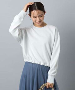 MK MICHEL KLEIN / エムケーミッシェルクラン スウェット | ラメ裏毛スウェットプルオーバー/洗える