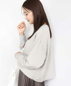 MK MICHEL KLEIN / エムケーミッシェルクラン スウェット | ラメ裏毛スウェットプルオーバー/洗える