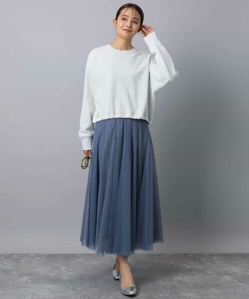 MK MICHEL KLEIN / エムケーミッシェルクラン スウェット | ラメ裏毛スウェットプルオーバー/洗える | 詳細3