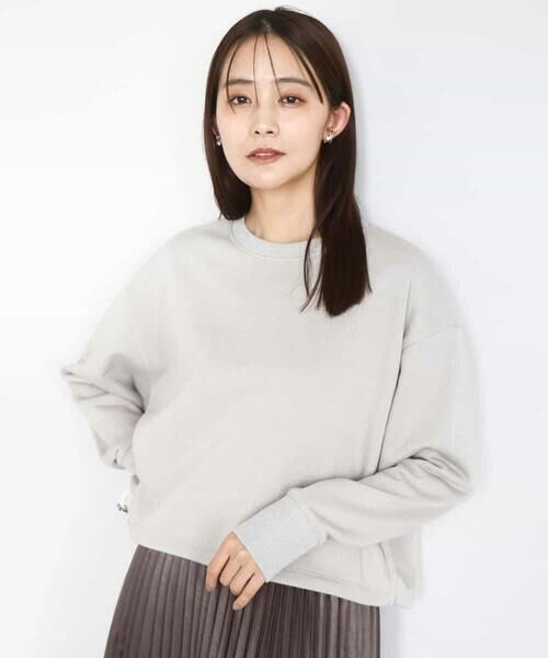 MK MICHEL KLEIN / エムケーミッシェルクラン スウェット | ラメ裏毛スウェットプルオーバー/洗える | 詳細5