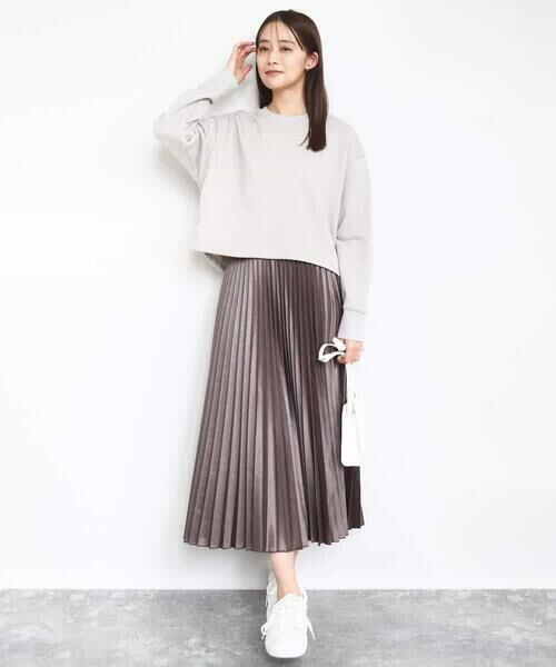 MK MICHEL KLEIN / エムケーミッシェルクラン スウェット | ラメ裏毛スウェットプルオーバー/洗える | 詳細6