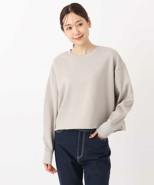 MK MICHEL KLEIN / エムケーミッシェルクラン スウェット | ラメ裏毛スウェットプルオーバー/洗える | 詳細8