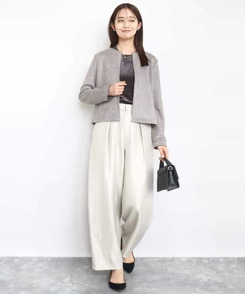 MK MICHEL KLEIN / エムケーミッシェルクラン カットソー | シアーベロアTシャツ/洗える | 詳細15