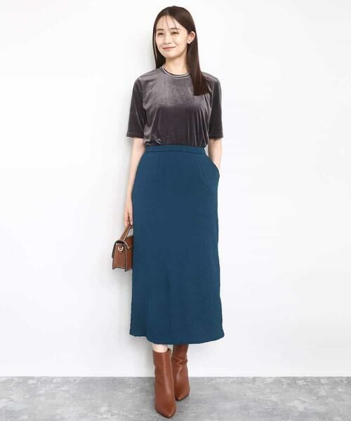 MK MICHEL KLEIN / エムケーミッシェルクラン カットソー | シアーベロアTシャツ/洗える | 詳細16