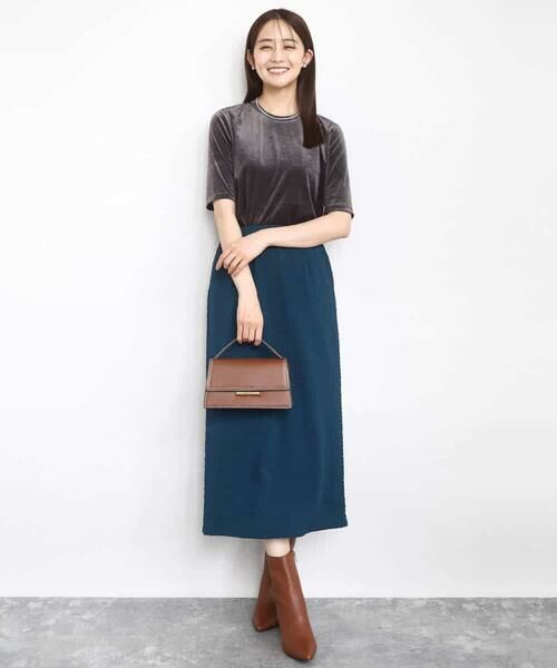 MK MICHEL KLEIN / エムケーミッシェルクラン カットソー | シアーベロアTシャツ/洗える | 詳細18